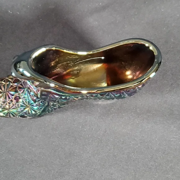 Vintage Carnival Glass Cat Head Shoe - Picture 3 of 7